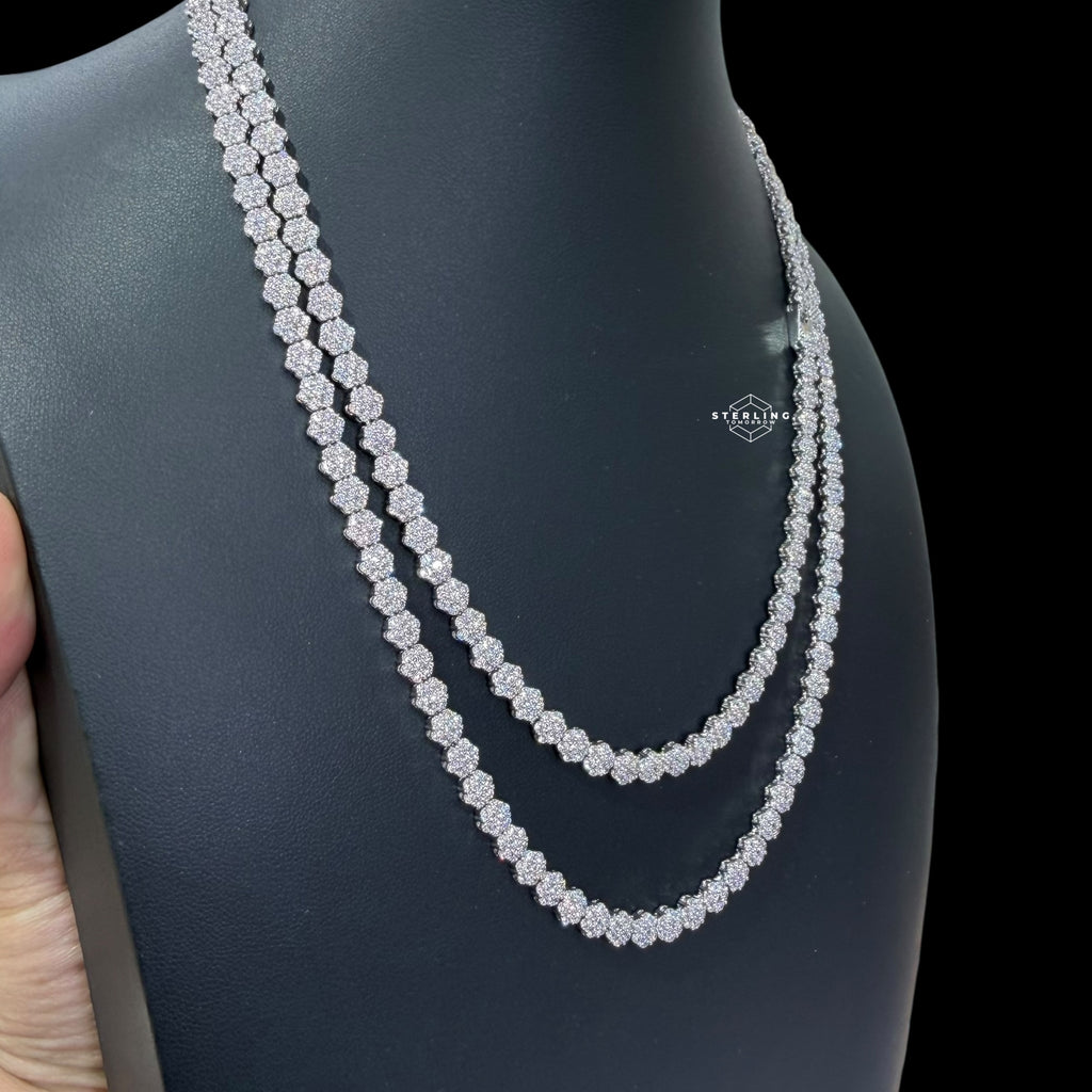 5mm Flower Cluster Tennis Chain