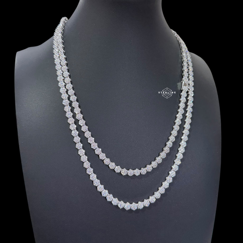 5mm Flower Cluster Tennis Chain
