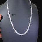 5mm Flower Cluster Tennis Chain or Bracelet, Iced Out 14K White Gold Plated Hip Hop Jewelry, Floral Necklace for Men Women