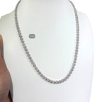 5mm Flower Cluster Tennis Chain or Bracelet, Iced Out 14K White Gold Plated Hip Hop Jewelry, Floral Necklace for Men Women