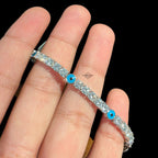 5mm Moissanite Evil Eye Tennis Bracelet Womens