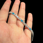 5mm Moissanite Evil Eye Tennis Bracelet Womens