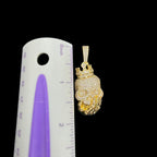 14K Gold Crowned Skull Pendant | Iced Out CZ Diamond Hip Hop Necklace | King Skull Bling Charm