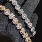 7mm Flower Honeycomb Tennis Bracelet