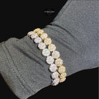 7mm Flower Honeycomb Tennis Bracelet