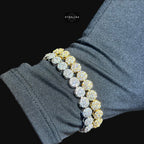 7mm Flower Honeycomb Tennis Bracelet