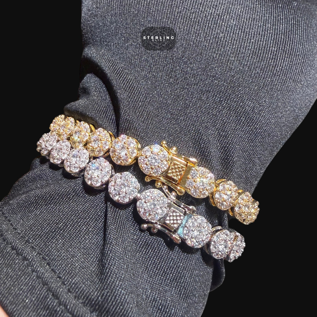 7mm Flower Honeycomb Tennis Bracelet