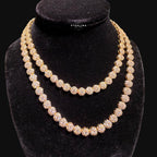 7mm Flower Tennis Necklace 14k Gold Plated CZ