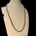7mm Moissanite Tennis Chain ICED OUT SIDES Rose