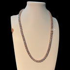7mm Moissanite Tennis Chain ICED OUT SIDES Rose