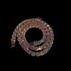 8mm Moissanite Rose Gold Tennis Chain Necklace