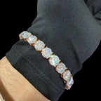 8mm Moissanite Tennis Bracelet 925 / Rose