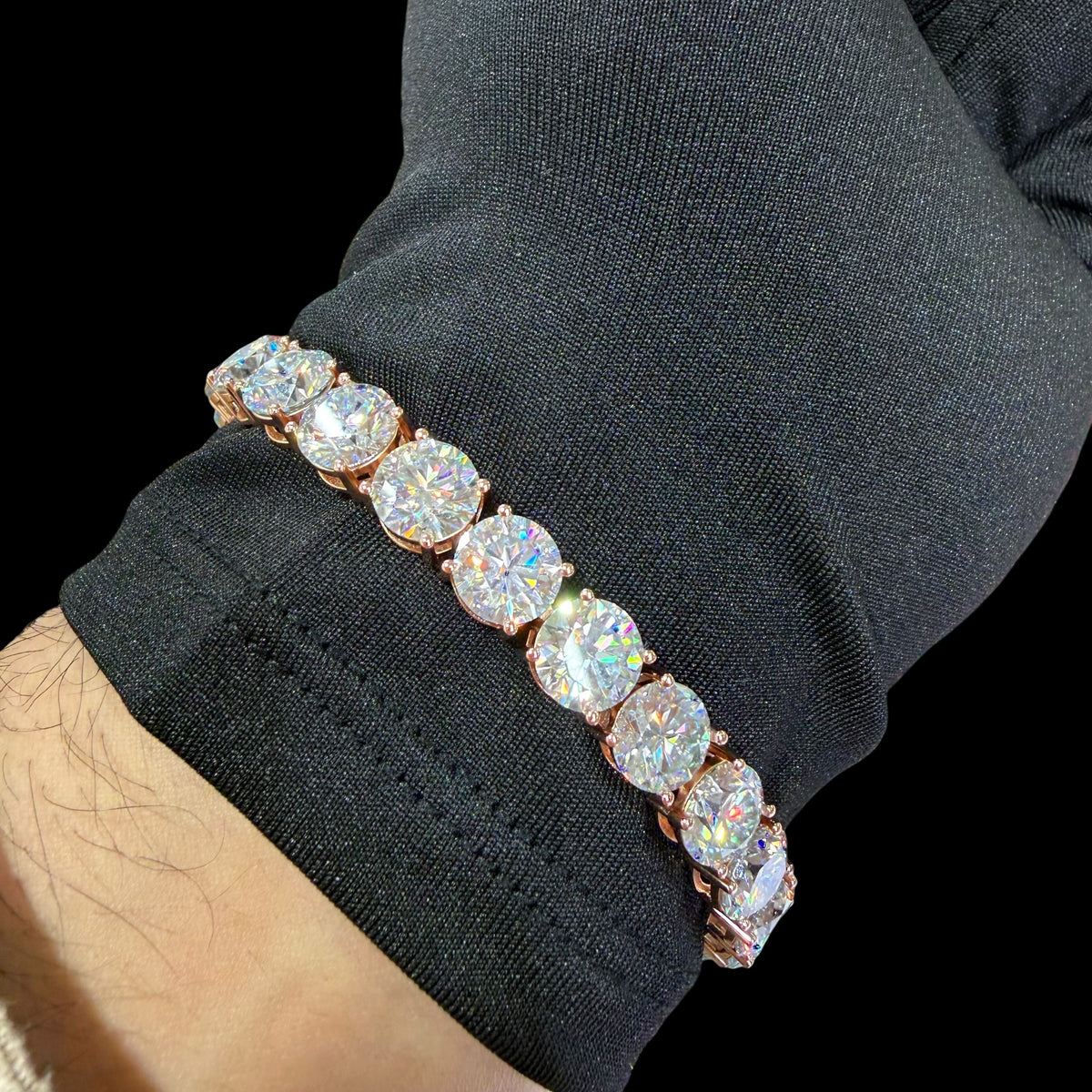 8mm Moissanite Tennis Bracelet 925 / Rose