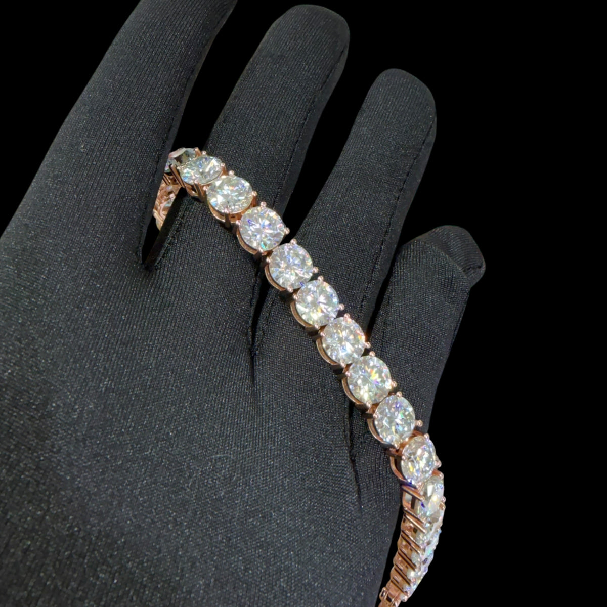 8mm Moissanite Tennis Bracelet 925 / Rose