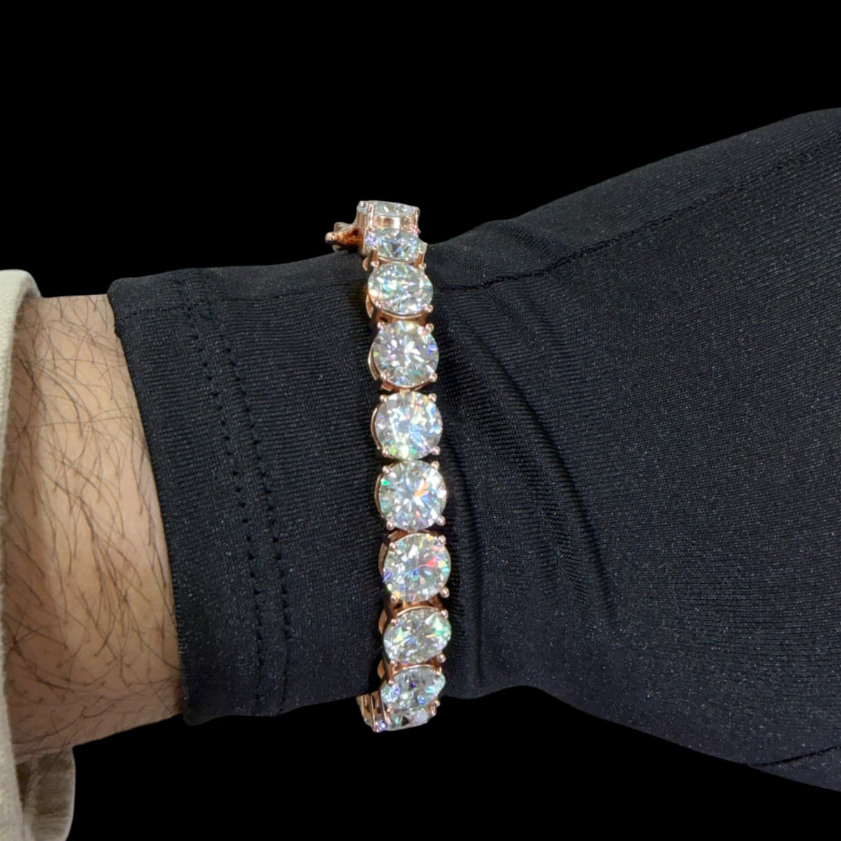 8mm Moissanite Tennis Bracelet 925 / Rose