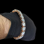 8mm Moissanite Tennis Bracelet 925 / Rose