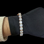 8mm Moissanite Tennis Bracelet 925 / Rose