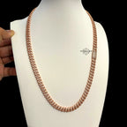 8mm Moissanite Miami Cuban Link Chain 925 / Rose Gold