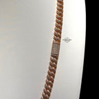 8mm Moissanite Miami Cuban Link Chain 925 / Rose Gold