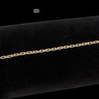 4mm 7" 925 Sterling Silver CZ Diamond Paperclip Bracelet, 14K Gold Plated Women's Bracelet, Dainty Gift for Her, Stackable Jewelry