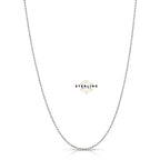 925 Sterling Silver 2.5mm Rope Chain Necklace - Made in Italy
