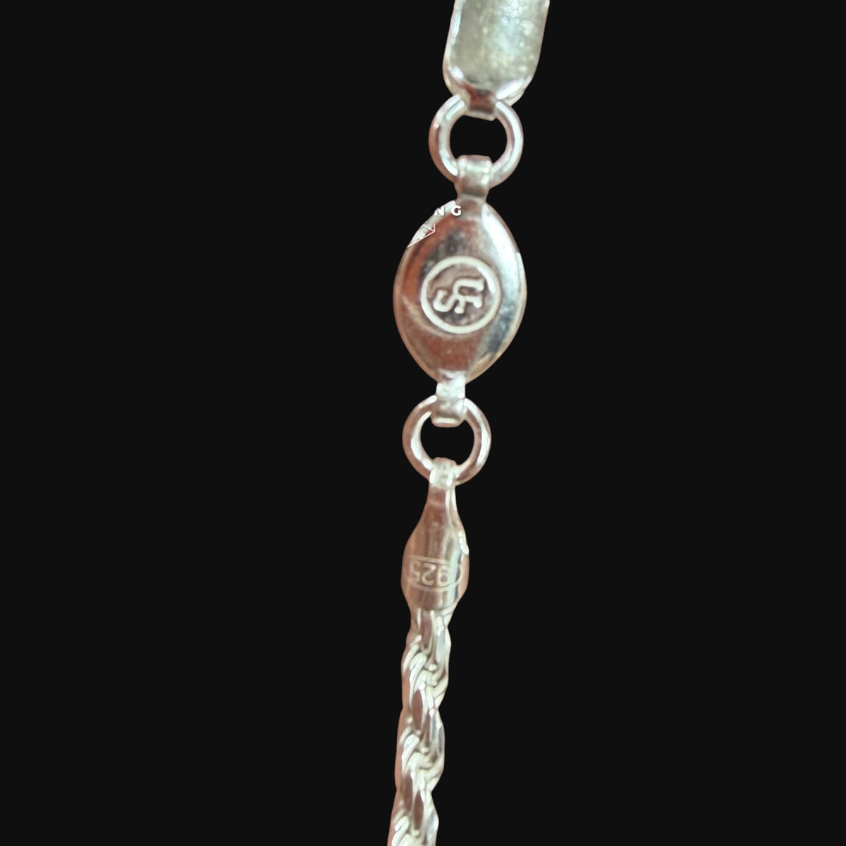 925 Sterling Silver 2.5mm Rope Chain Necklace - Made in Italy