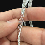 925 Sterling Silver 2.5mm Rope Chain Necklace - Made in Italy
