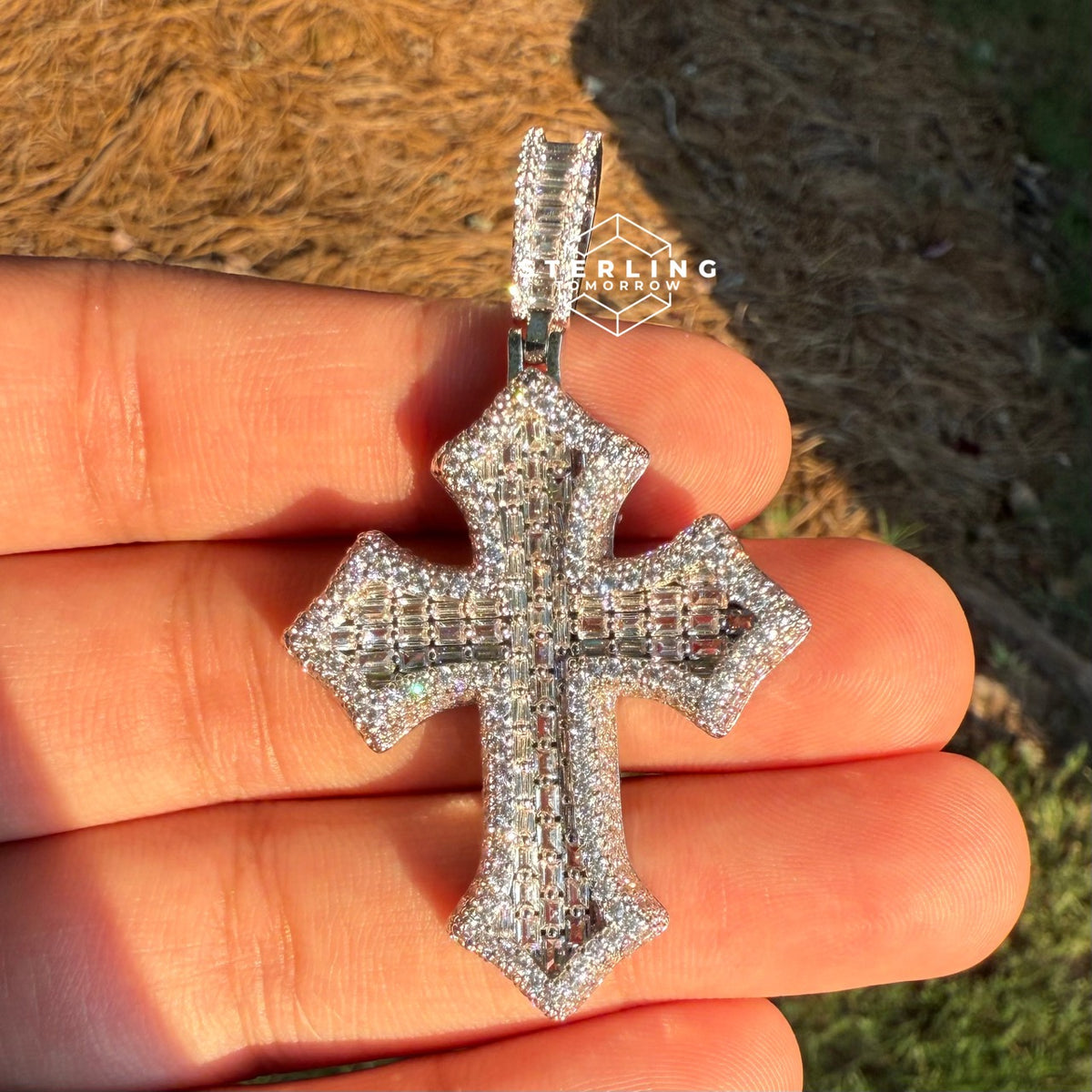 Cross Baguette Pendant