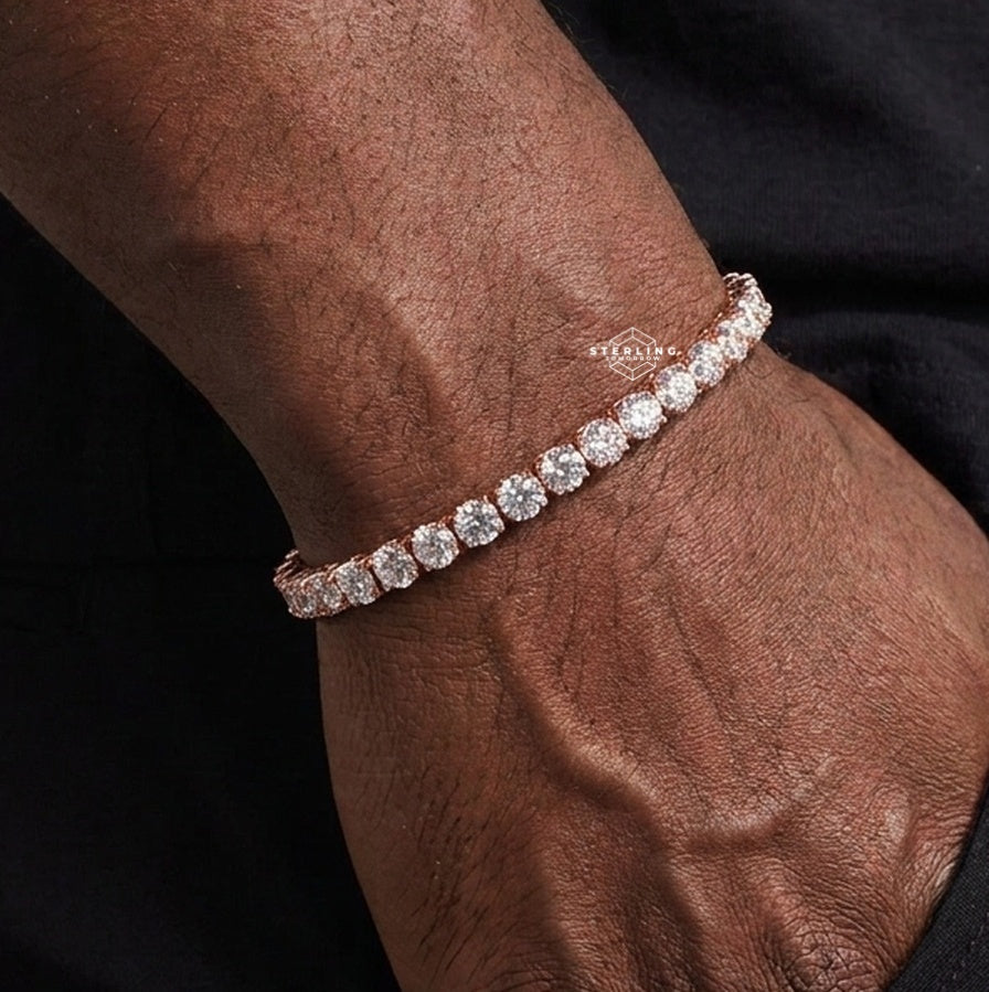 4mm Rose Gold CZ Tennis Bracelet