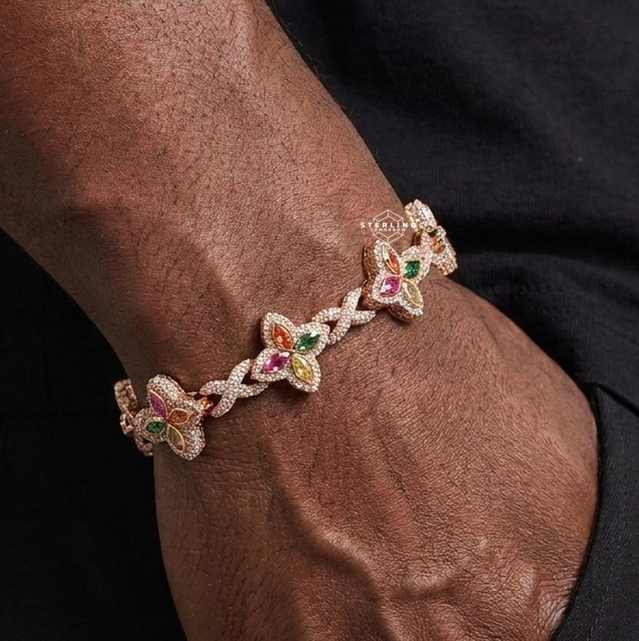 Rose Gold Moissanite Star Infinity Bracelet