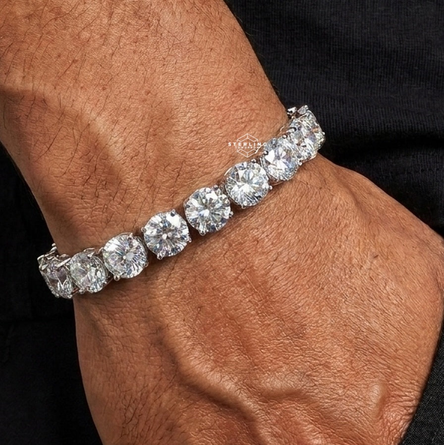 10mm Moissanite Tennis Bracelet