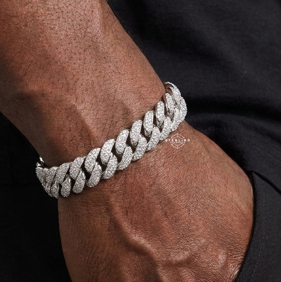 12mm Cuban Moissanite Bracelet