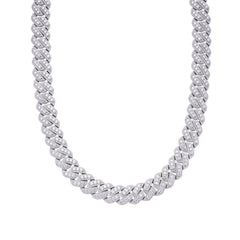 14mm Cuban Solitaire Moissanite Chain