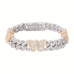 Butterfly Baguette Moissanite Designer Bracelet 7"
