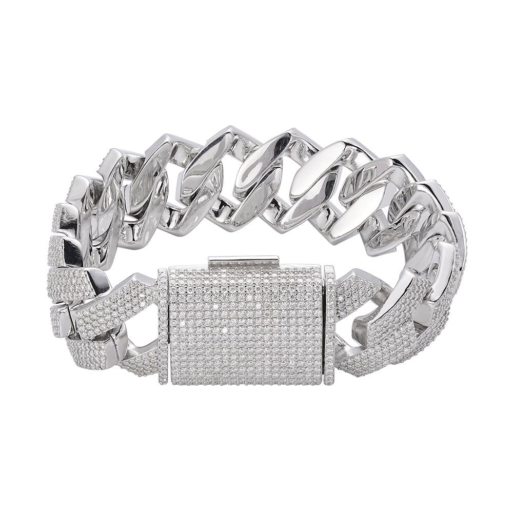 23mm Miami Cuban Moissanite Bracelet