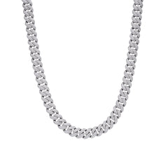 Cuban Link Moissanite 10mm 22" Chain - 925 Sterling Silver
