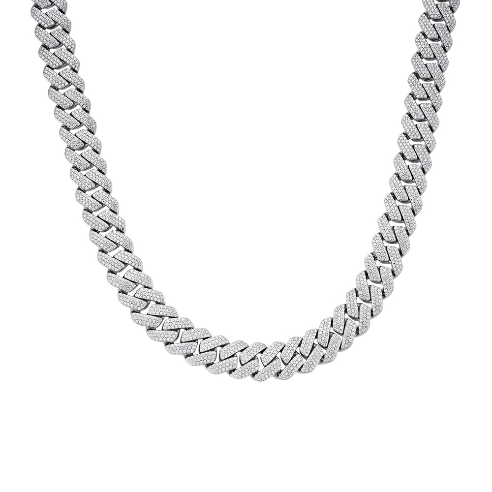 13mm Square Cuban Moissanite Chain