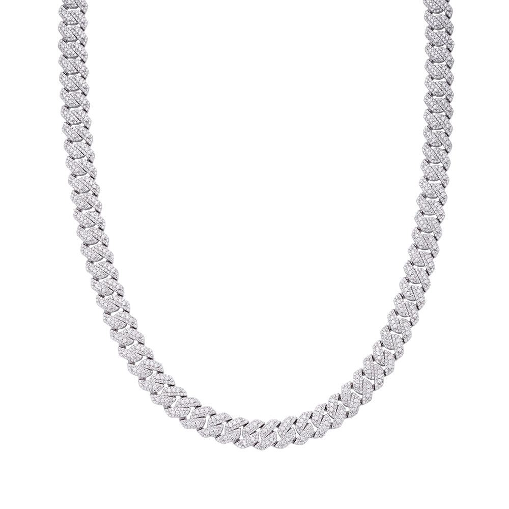 10mm Cuban Solitaire Moissanite Chain