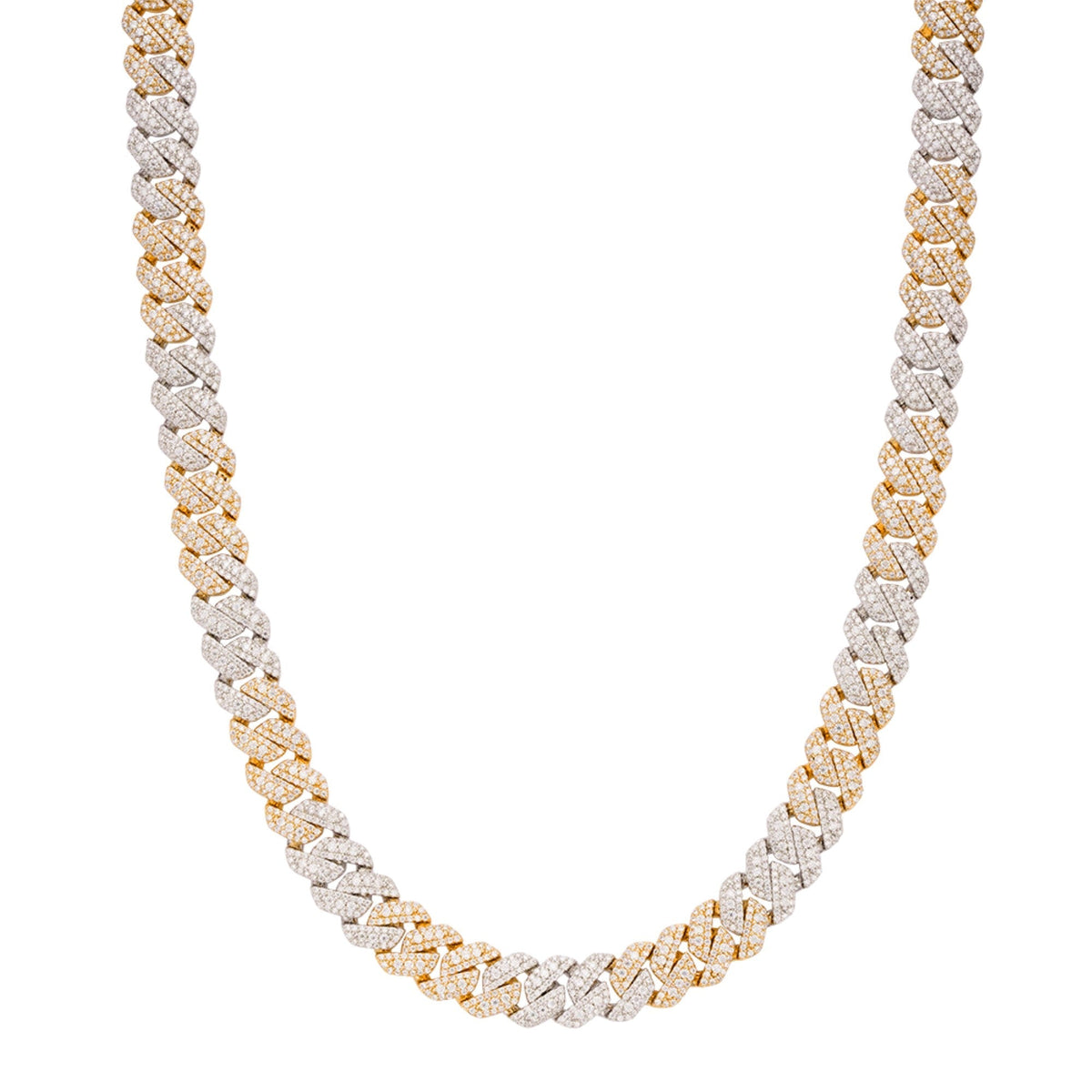 Cuban Big Stone/Small Stone Moissanite Chain 10mm 22"