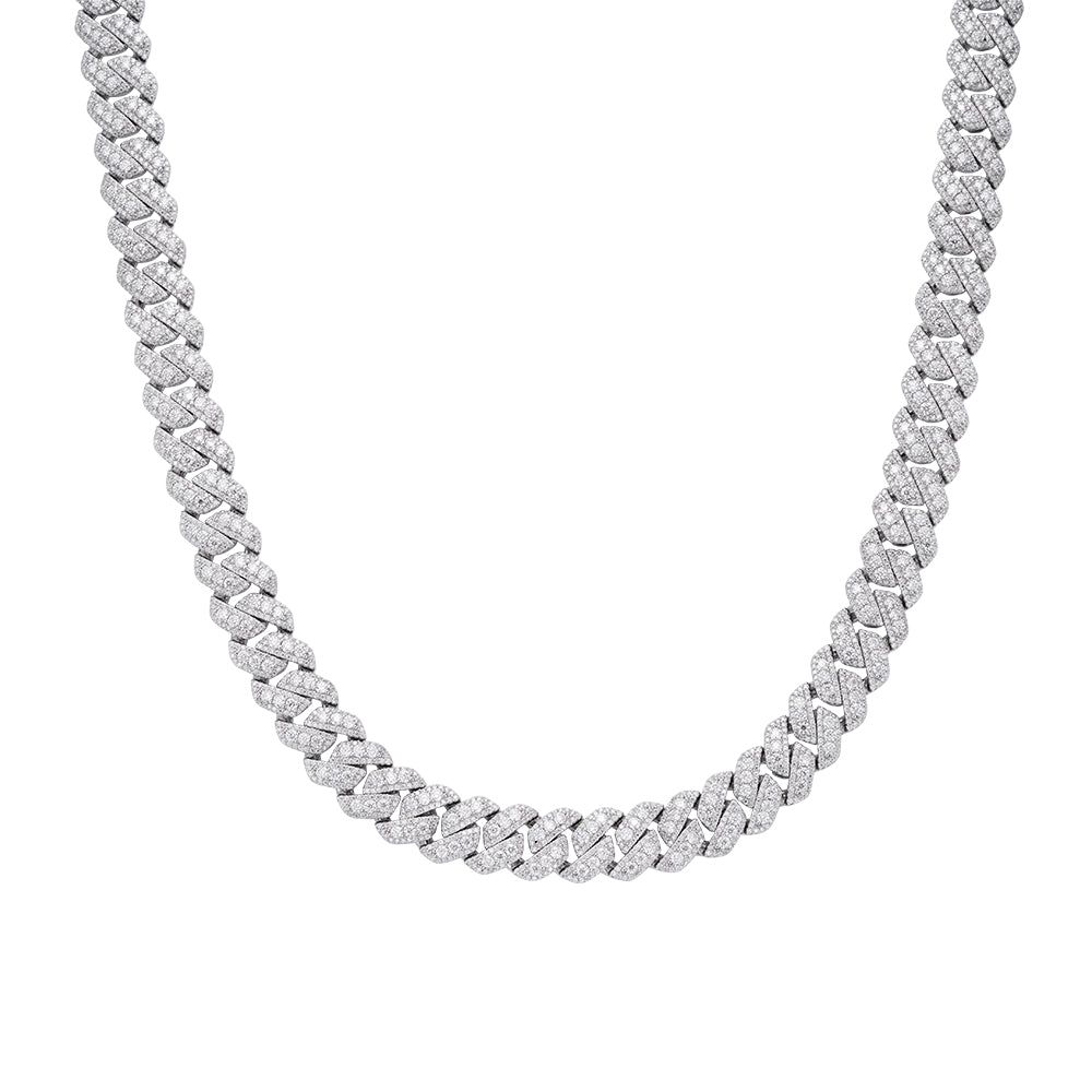 Cuban Big Stone/Small Stone Moissanite Chain 12mm 22"