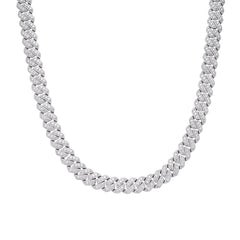 Cuban Big Stone/Small Stone Moissanite Chain 12mm 22"