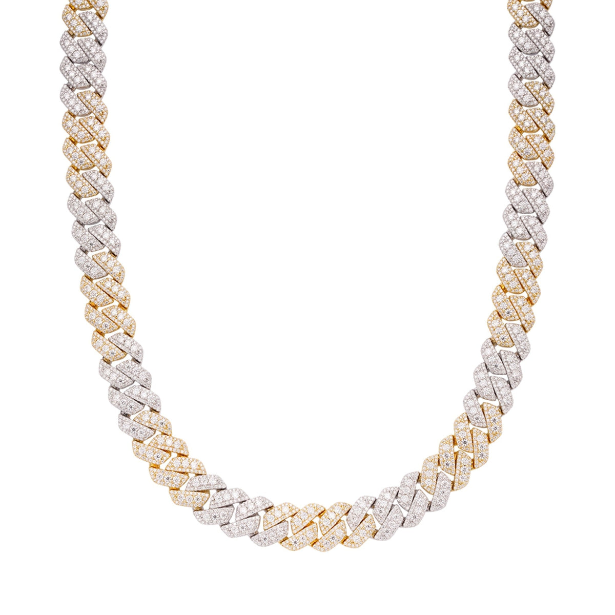 Cuban Big Stone/Small Stone Moissanite Chain 12mm 22"