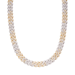 Cuban Big Stone/Small Stone Moissanite Chain 12mm 22"