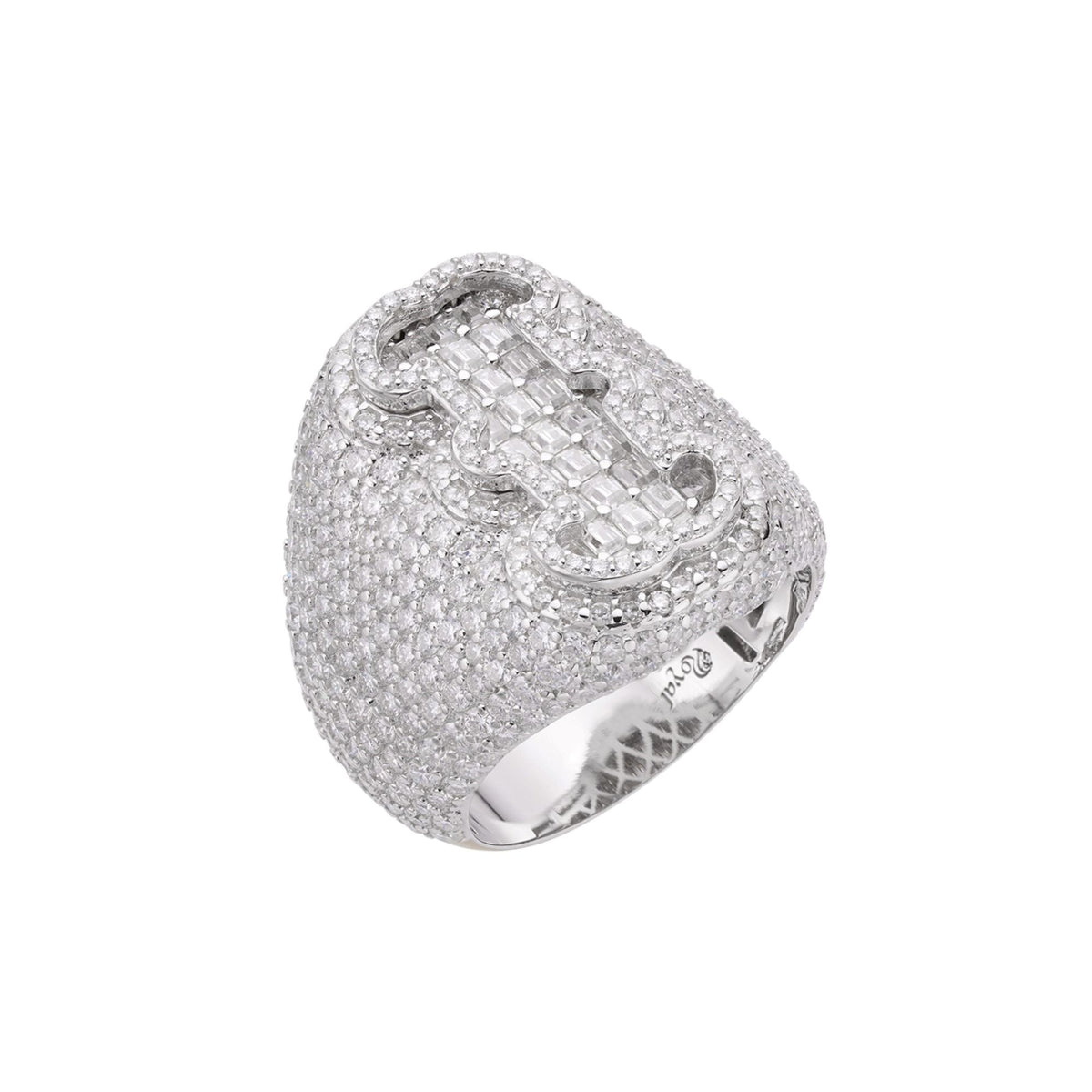 Letter U Size 10 Moissanite Ring