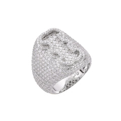 Letter U Size 10 Moissanite Ring