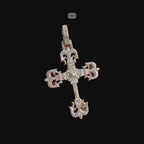 Moissanite Cross Pendant, Silver Fleur De Lis Iced Out 925 Silver Hip Hop Necklace, GRA Certified Gift (Copy)