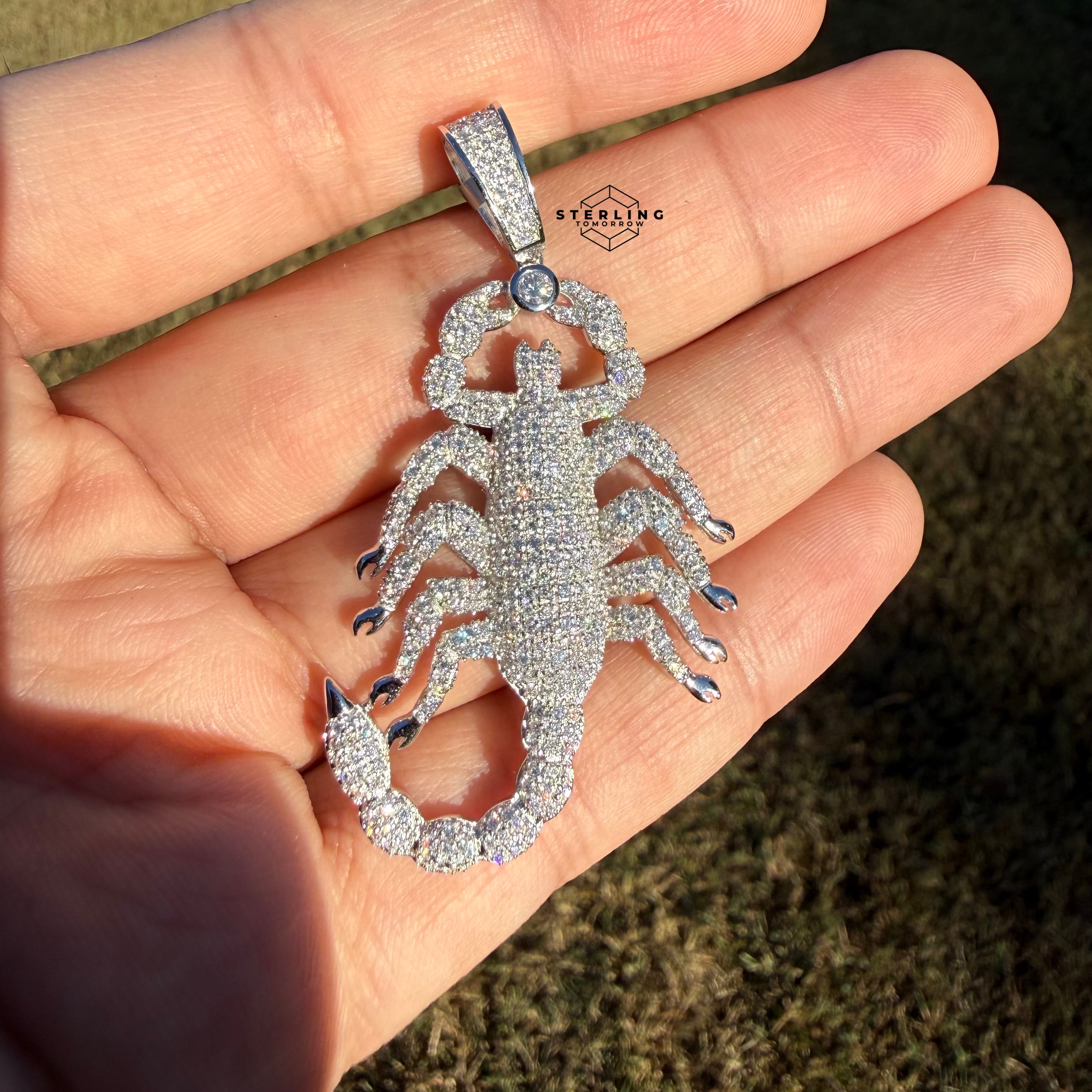Moissanite Scorpion Iced Pendant