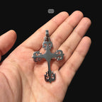 Moissanite Cross Pendant, Silver Fleur De Lis Iced Out 925 Silver Hip Hop Necklace, GRA Certified Gift (Copy)