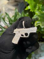 Moissanite Iced Gun Pendant