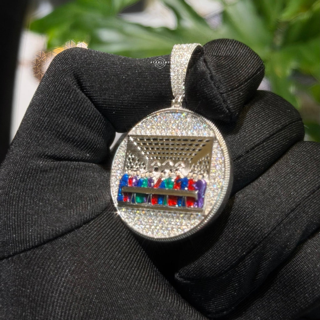 Moissanite Last Supper Iced Enamel Pendant